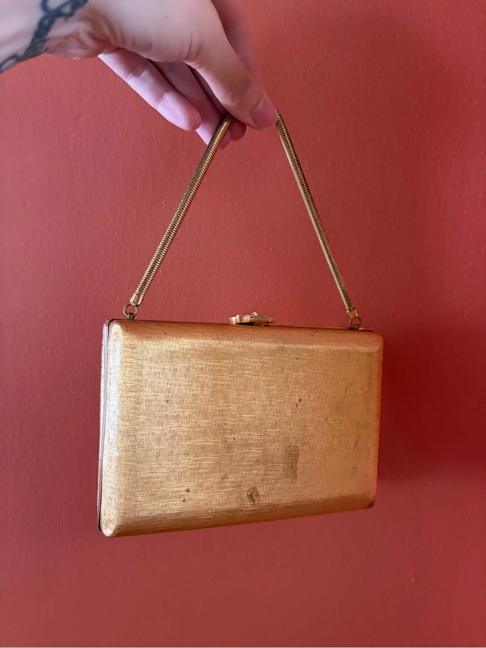 Antique Volupté gold handbag
